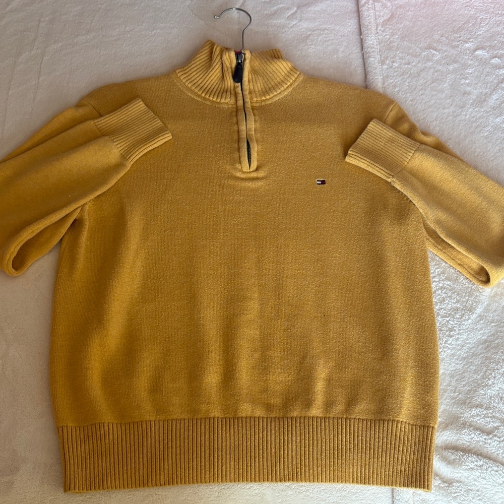 Tommy Hilfiger Golden Yellow Quarter-Zip Pullover